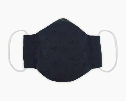 Black Cotton Broderie Anglaise /Eyelet Lace