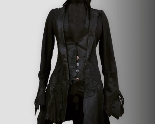 Alternative view of Leather-Linen-Jacket