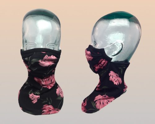 "Geranium Meets Peony" Turtleneck Mask Bandana