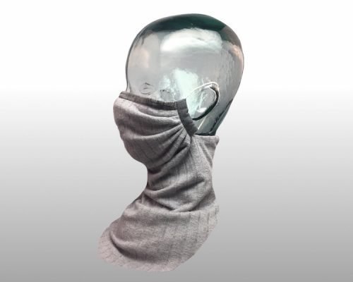 Alternative view of Cozy Gray Knit Scarf And Turtleneck Mask