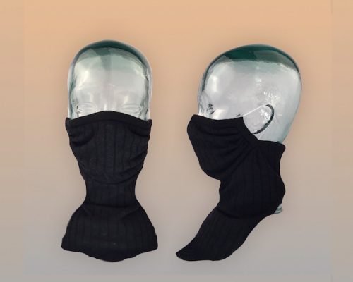 Black Knit, Mask-Scarf